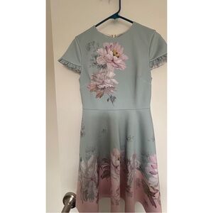 Ted Baker Floral Summer Dress Size 1.